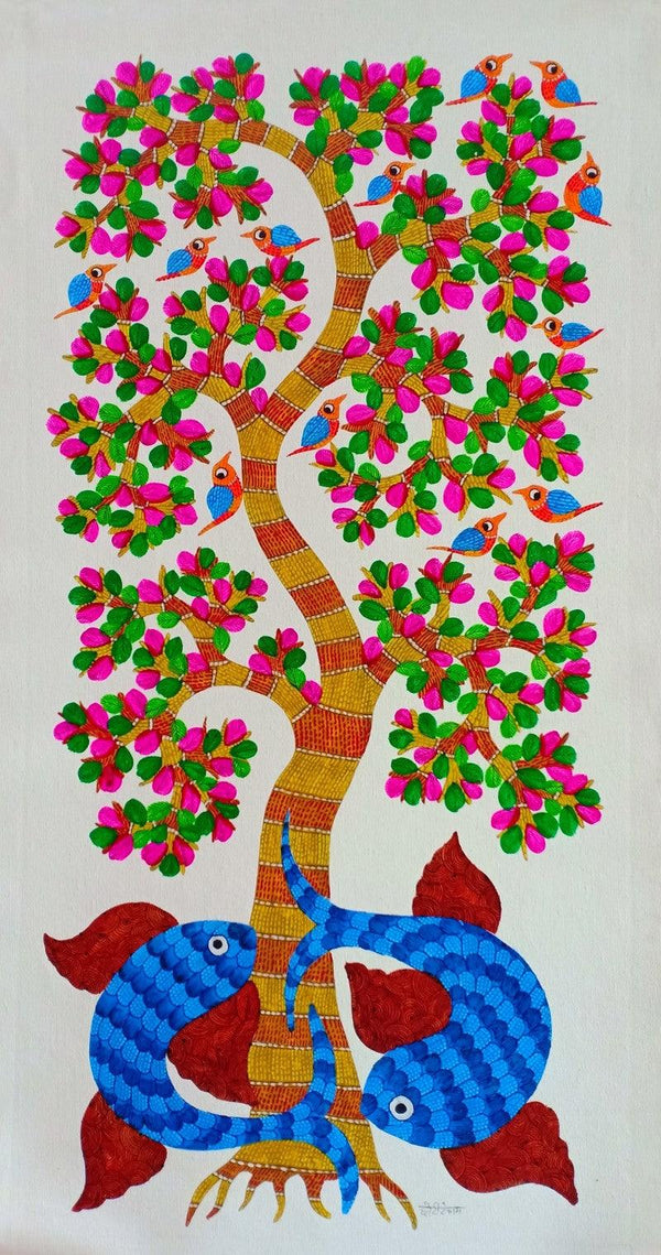 Tree Traditional Art by Choti Gond Artist | ArtZolo.com