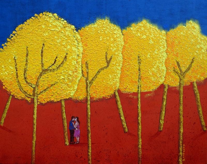 Nature acrylic painting titled 'Tree Of Life 2', 24x36 inches, by artist Deepali S on Canvas