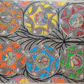 Nature madhubani traditional art titled 'Tree Of Life', 22x30 inches, by artist Mithilesh Jha on Paper