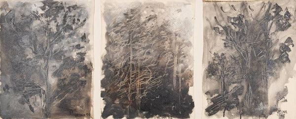 Trees (Triptych) Painting by Veena Advani | ArtZolo.com