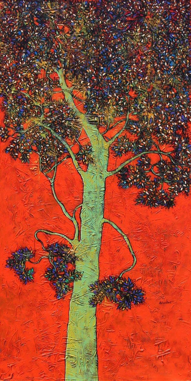 Treescape 1 Painting by Bhaskar Rao | ArtZolo.com