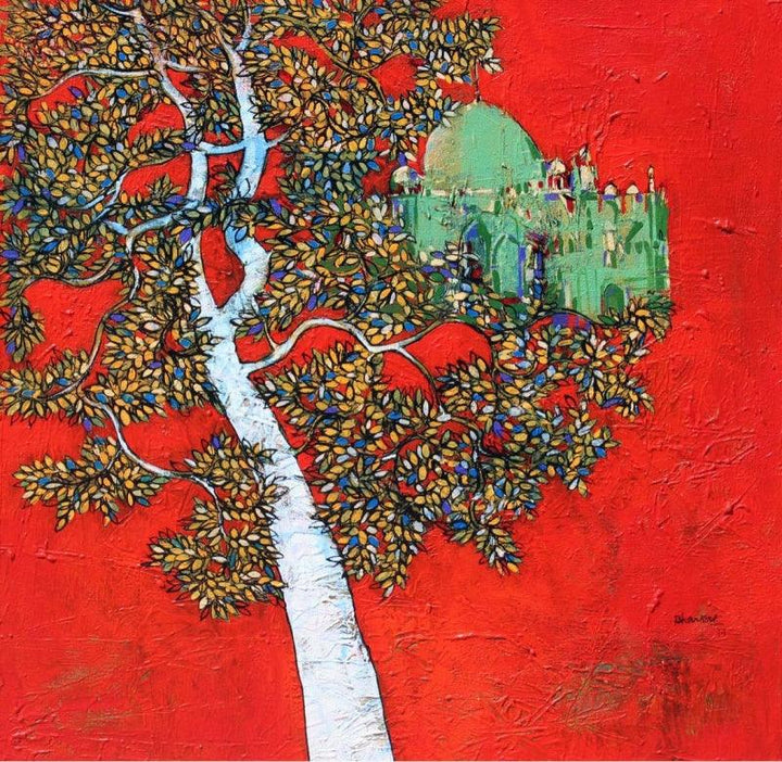 Treescape 10 Painting by Bhaskar Rao | ArtZolo.com
