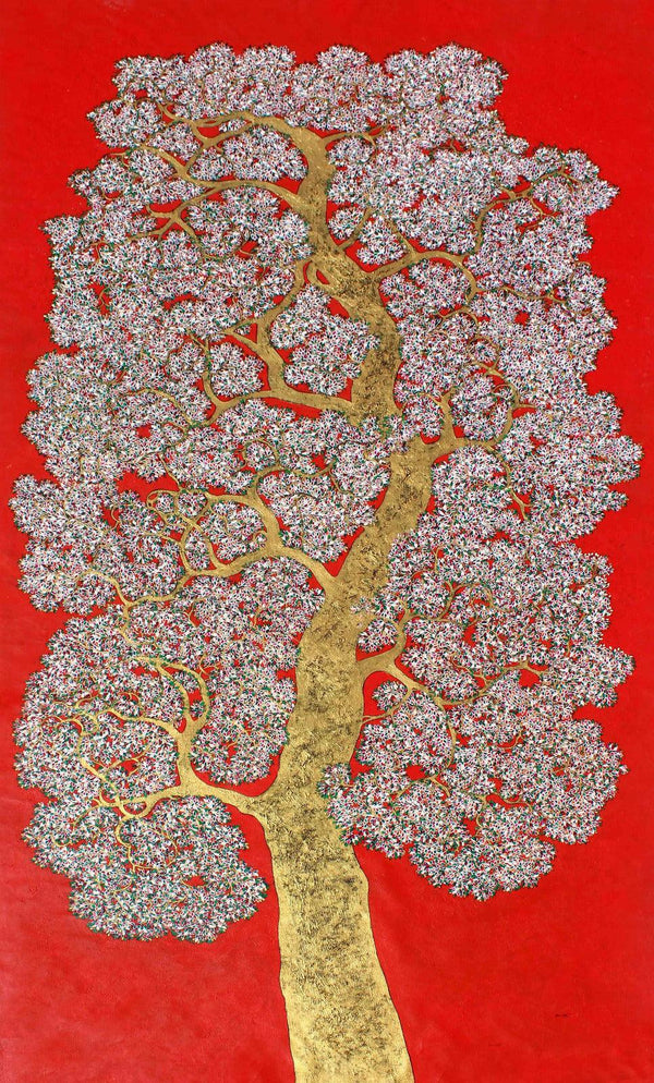 Treescape 111 Painting by Bhaskar Rao | ArtZolo.com
