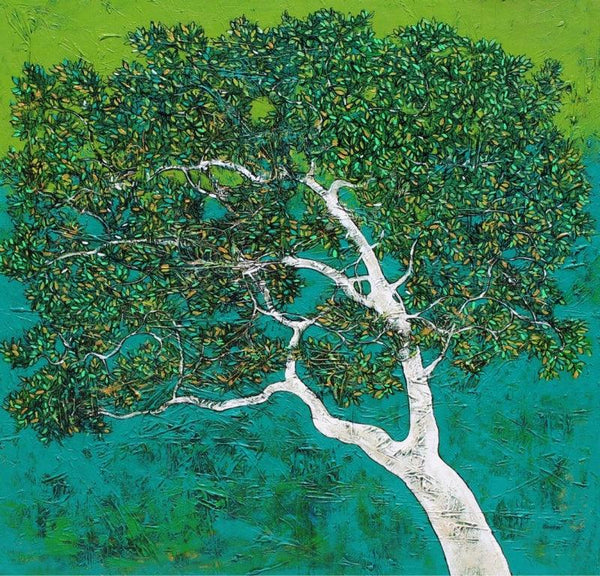 Treescape 76 Painting by Bhaskar Rao | ArtZolo.com