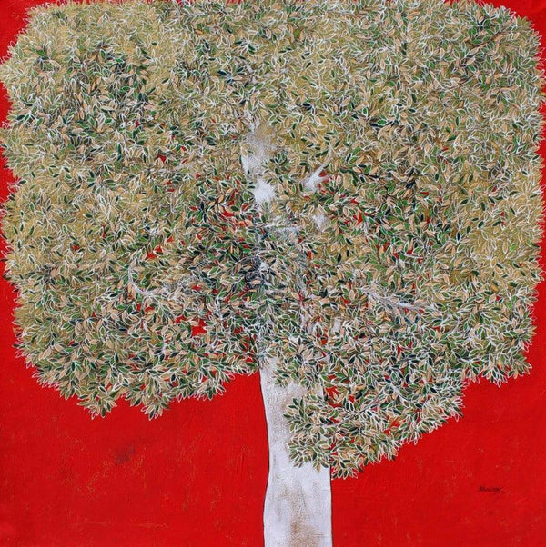 Treescape 77 Painting by Bhaskar Rao | ArtZolo.com