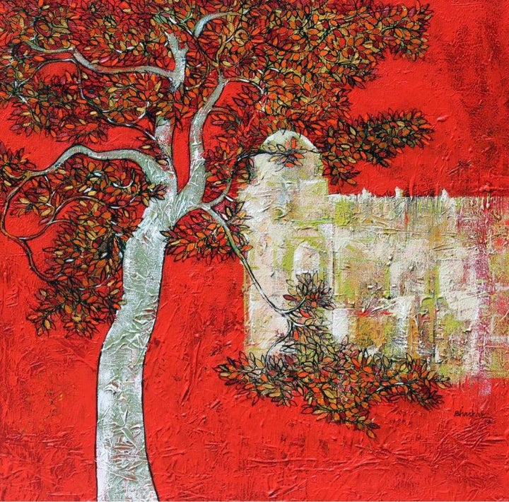 Treescape Painting by Bhaskar Rao | ArtZolo.com