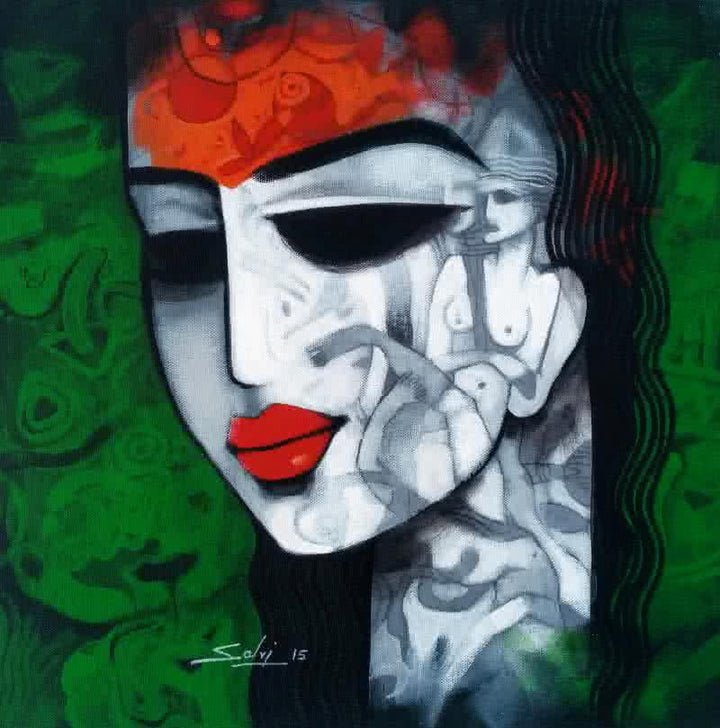 Tribal Girl I Painting by Mukesh Salvi | ArtZolo.com