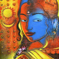 Figurative acrylic painting titled 'Tribal Lady 4', 12x10 inches, by artist Balaji Ubale on Canvas