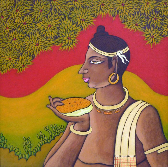 Tribal Man Painting by Suhas | ArtZolo.com