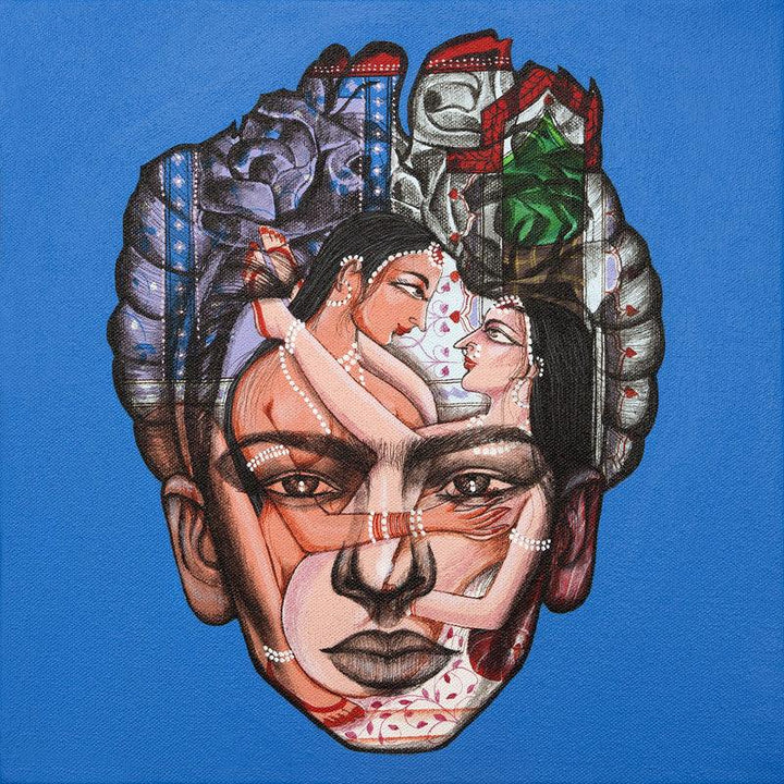 Tribute To Frida Kahlo 1 Painting by Vijay Shelar | ArtZolo.com