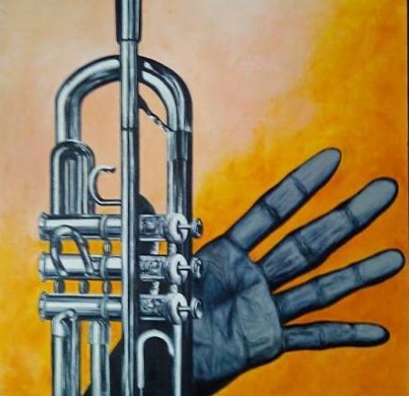Trumpet Painting by Saurab Bhardwaj | ArtZolo.com
