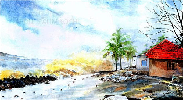 Tsunami Painting by Abdul Salim | ArtZolo.com