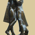 Figurative sculpture titled 'Tune Of Love', 20x20x4 inches, by artist Somnath Chakraborty on Bronze