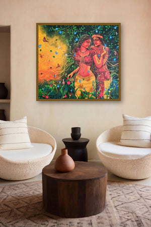Tune Of Love (Shiva's Divine Abode) by artist Lisha N T displayed in a Museum Style gallery