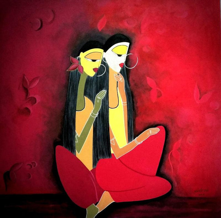 Twin Love Painting by Rangoli Garg | ArtZolo.com
