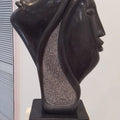 Figurative sculpture titled 'Twins', 29x18x19 inches, by artist Lallan Singh on Marble