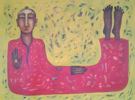 Twisted Monk Painting by Ranjith Raghupathy | ArtZolo.com