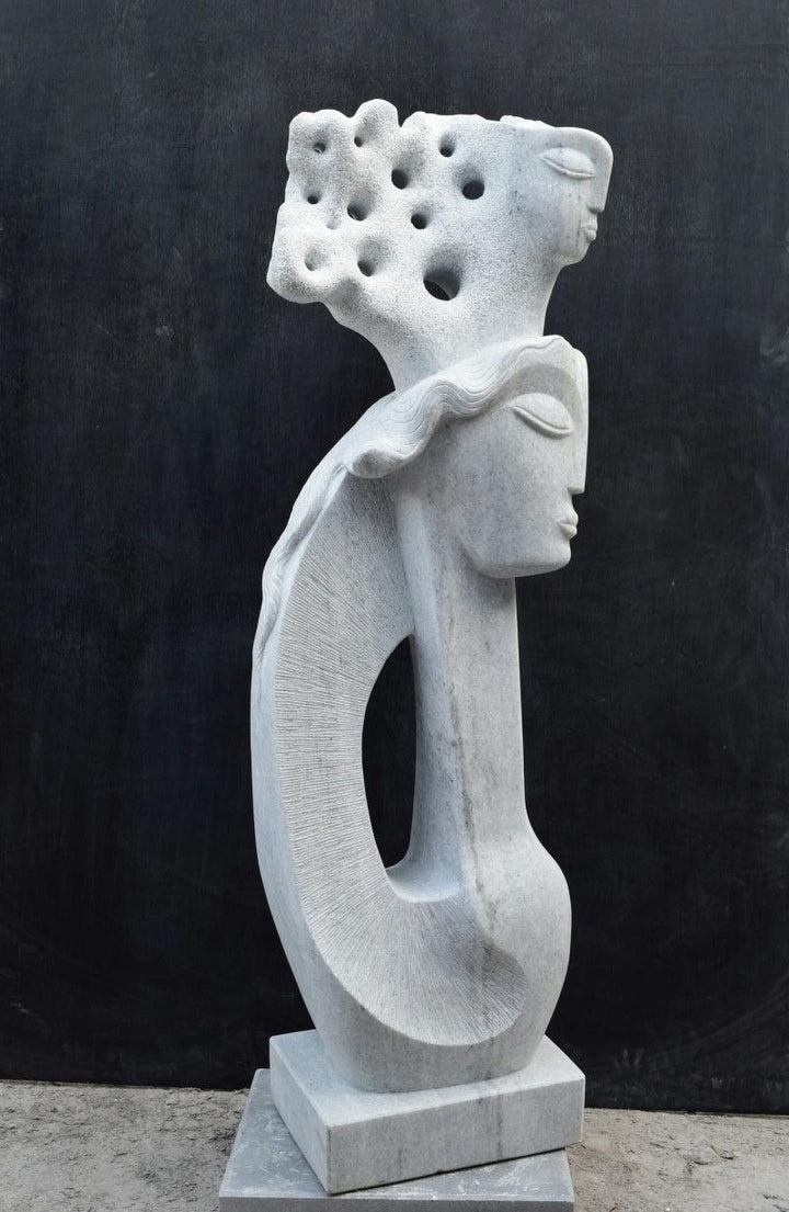 Two Girl 1 Sculpture by Pankaj Gahlot | ArtZolo.com