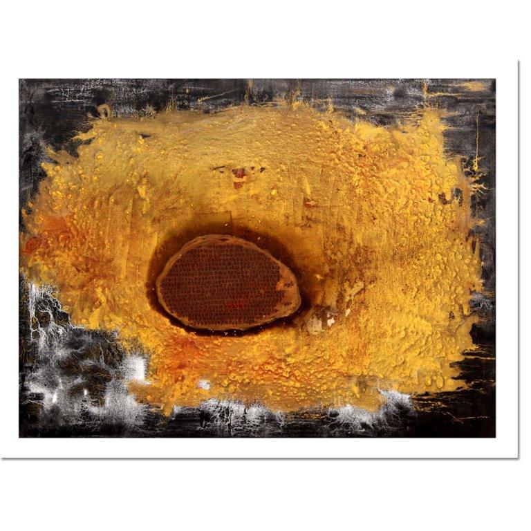 Abstract acrylic painting titled 'UNTITLE', 30x40 inches, by artist Shishir Bhatt on Canvas