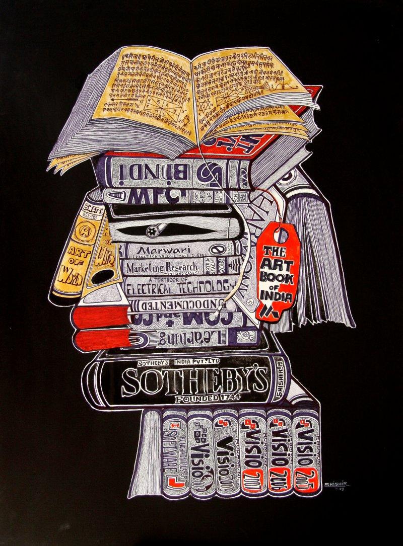 Still-life acrylic painting titled 'UNTITLE', 36x48 inches, by artist Shishir Bhatt on Canvas