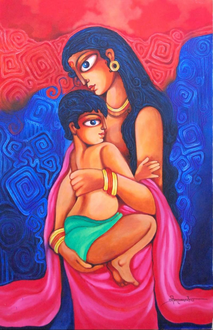 Unconditional Love Painting by Pradip Goswami | ArtZolo.com