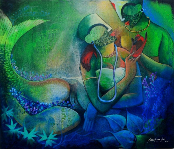 Underwater Romance 3 Painting by Anupam Pal | ArtZolo.com