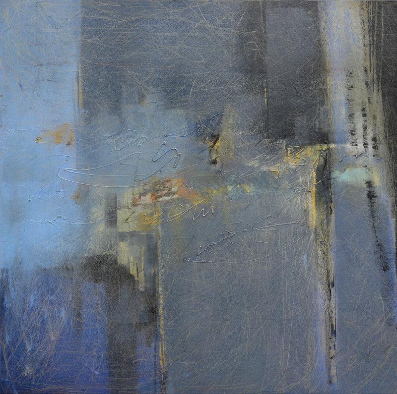 Abstract oil painting titled 'Unnamed', 36x36 inches, by artist Dilip Mali on Canvas