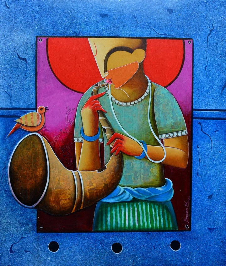 Unsong Melody Painting by Anupam Pal | ArtZolo.com