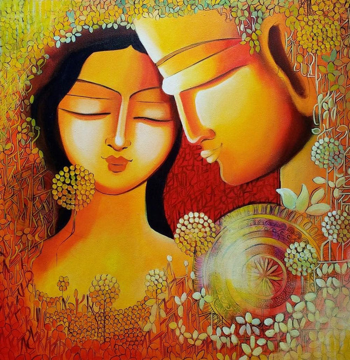 Unspoken Love Painting by Nitu Chhajer | ArtZolo.com