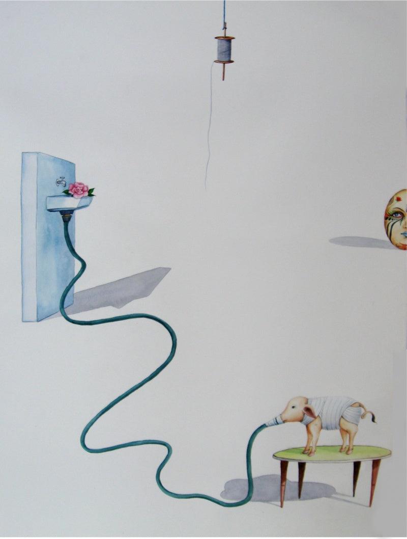 Animals watercolor painting titled 'Untitle', 12x16 inches, by artist Sanjay Kumar on Paper