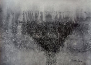 Abstract watercolor painting titled 'Untitled 01', 15x11 inches, by artist Dnyaneshwar Dhavale on Ink on Paper