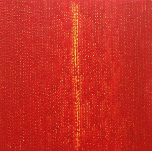 Abstract acrylic painting titled 'Untitled 1', 18x18 inches, by artist Hansodnya Tambe on Canvas