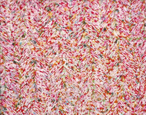 Untitled 1 (Rose Quartz) by Anil Tagad, Original Mixed Media Abstract Painting on Canvas, Small Horizontal Wall Art