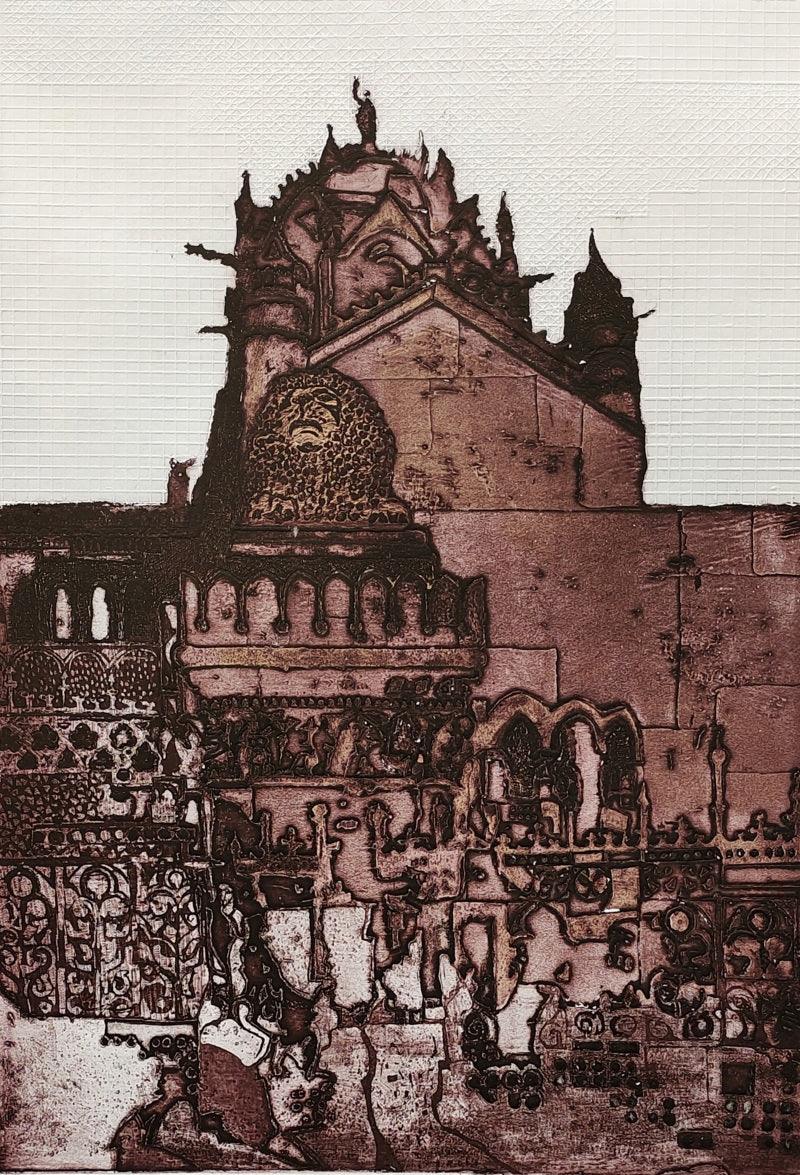 Figurative printmaking titled 'Untitled 1', 22x15 inches, by artist Pritam Deuskar on Paper