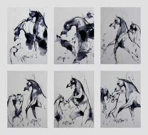 Animals watercolor painting titled 'Untitled 1', 25x28 inches, by artist Mithun Dutta on Paper