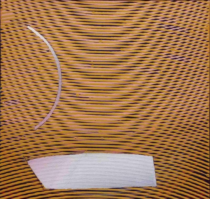 Abstract acrylic painting titled 'Untitled 1', 8x8 inches, by artist Ghanshyam Gupta on Canvas