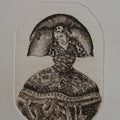 contemporary printmaking titled 'Untitled 1', 4x3 inches, by artist Anupama Dey on Paper