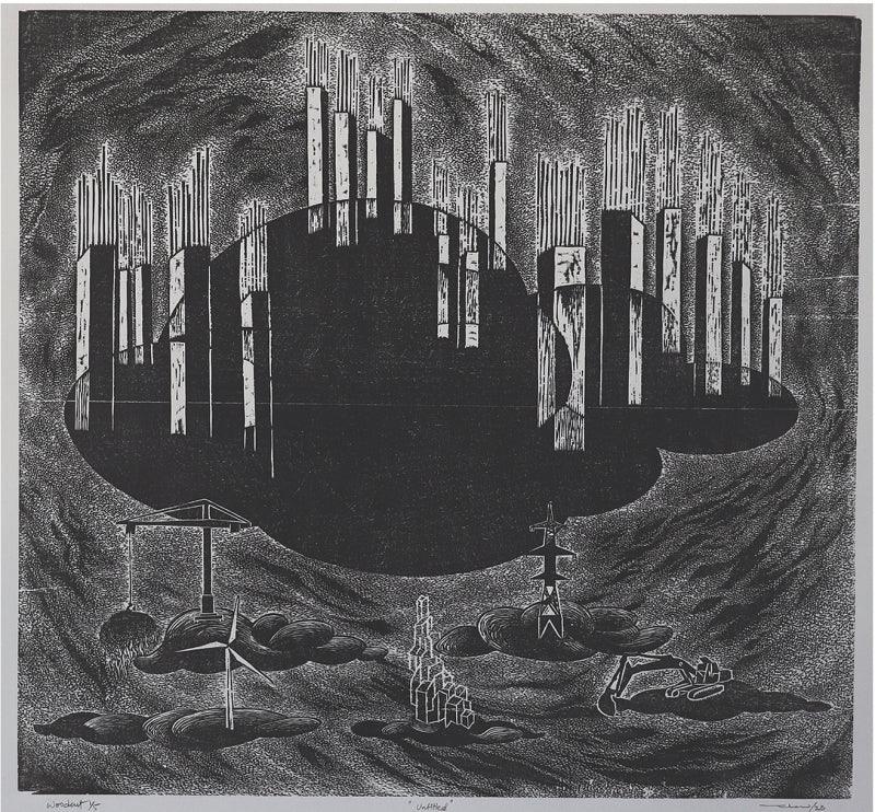 contemporary printmaking titled 'Untitled 1', 18x17 inches, by artist Appalachari Chalapaka on Paper