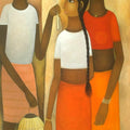 Figurative oil painting titled 'Untitled 1', 44x33 inches, by artist Mohan Naik on Canvas