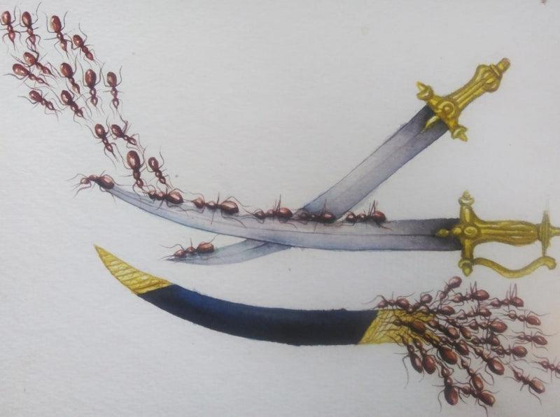 Still-life watercolor painting titled 'Untitled 1', 6x9 inches, by artist Pranita Das on Paper