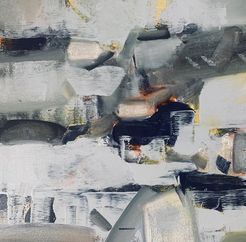 Abstract oil painting titled 'Untitled 1', 24x24 inches, by artist Harshit Bondre on Canvas