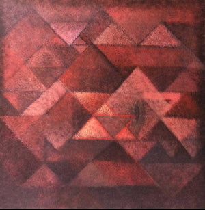 Abstract acrylic painting titled 'Untitled 1', 36x36 inches, by artist Mansi Palshikar on Canvas