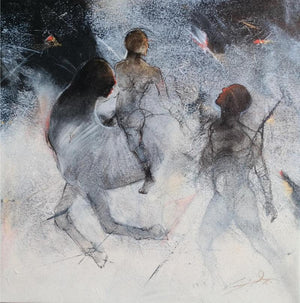 contemporary acrylic painting titled 'Untitled 1', 18x18 inches, by artist Sajal Patra on Canvas