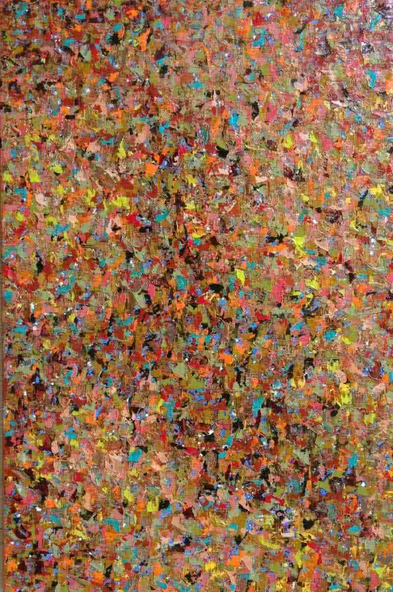 Abstract oil painting titled 'Untitled 1', 30x24 inches, by artist Vinit Kumar on Canvas