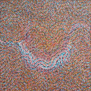 Abstract oil painting titled 'Untitled 1', 18x18 inches, by artist Amit Kshirsagar on Canvas