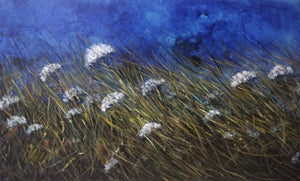 Landscape acrylic painting titled 'Untitled 1', 36x60 inches, by artist Chaitan Bhosale on Canvas