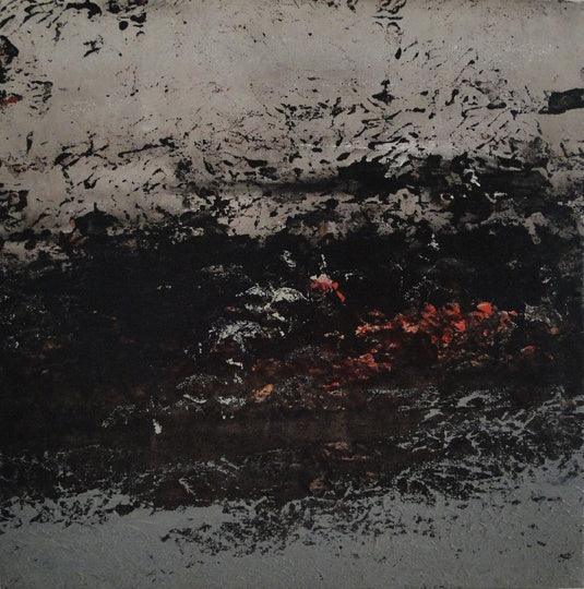 Abstract oil painting titled 'Untitled 1', 12x12 inches, by artist Vipta Kapadia on Canvas