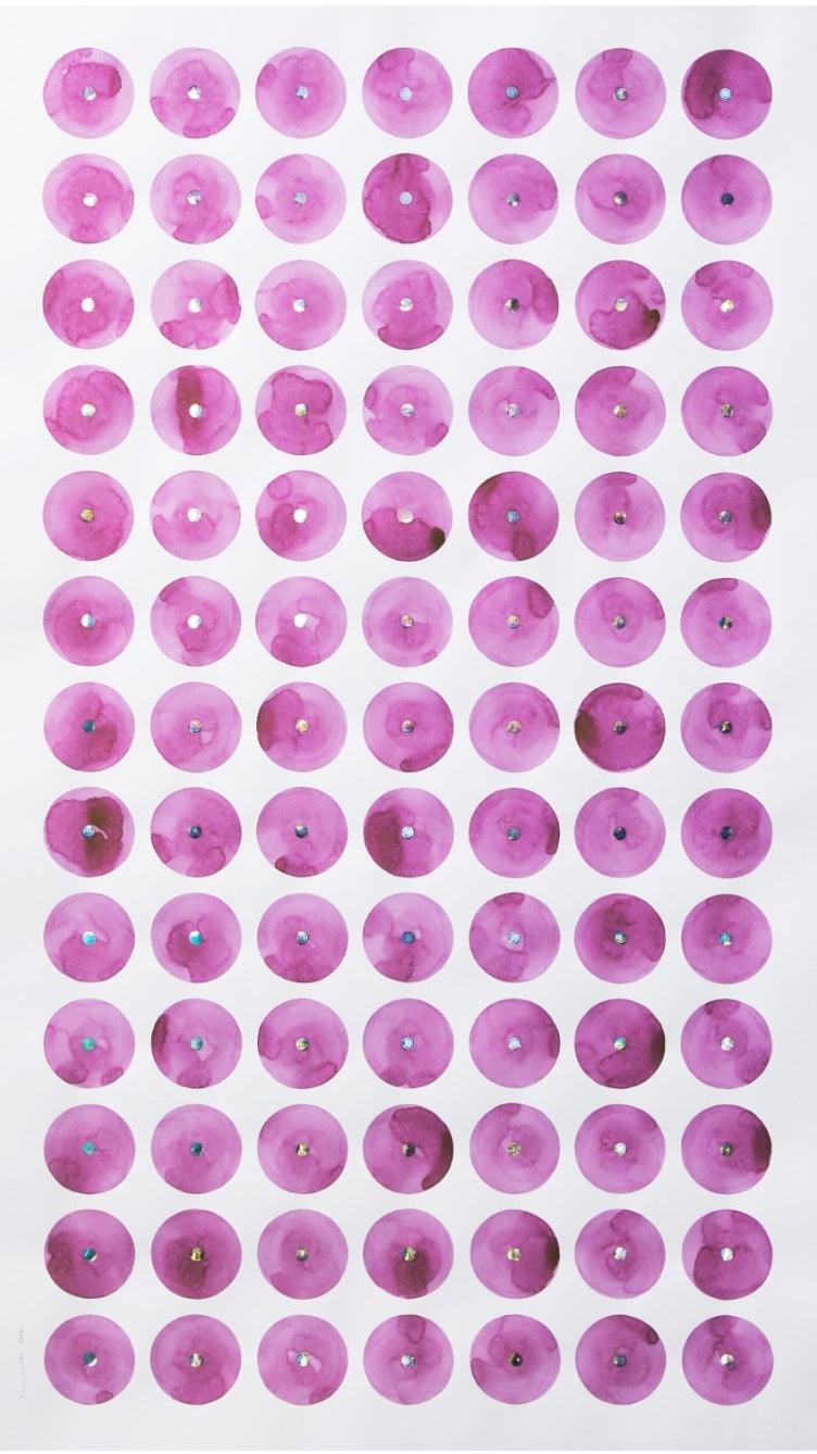 Abstract watercolor painting titled 'Untitled 1', 28x48 inches, by artist Madan Meena on Paper