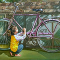 Figurative oil painting titled 'Untitled 1', 38x58 inches, by artist Gopal Sharma on Canvas