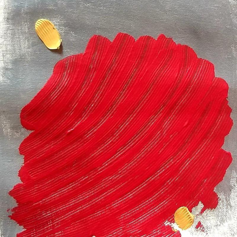 Abstract acrylic painting titled 'Untitled 1', 12x12 inches, by artist Ashvini Vidhate on Canvas